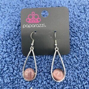 Paparazzi Over The Moon Purple Earrings